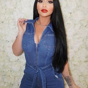 New Denim Romper - Fashion Nova- Down for you